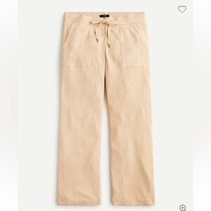 J. Crew Supercozy Waffle Wide Leg Pants in Camel, XS